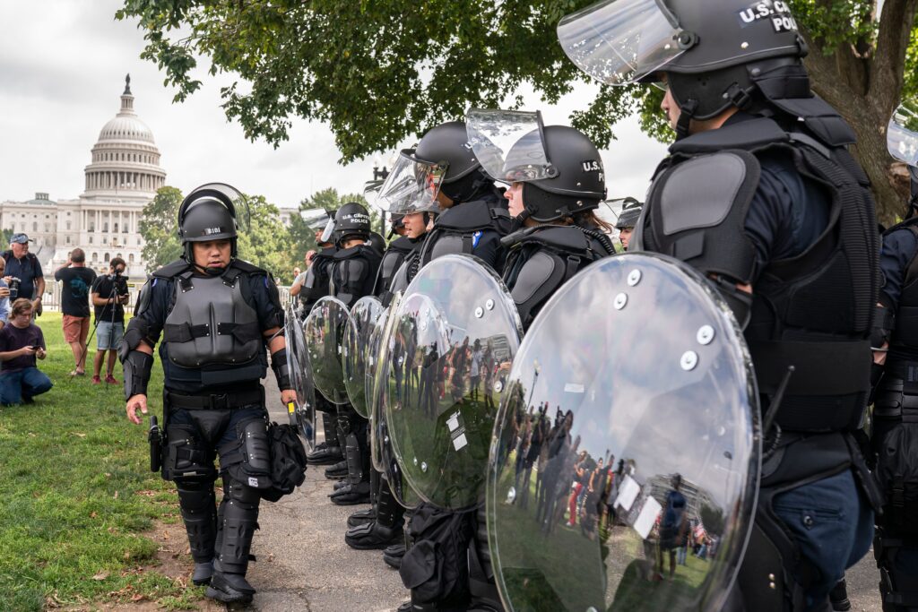 Protestors at ‘Justice for J6’ Rally in Washington Were Outnumbered by Police and Members of the Media