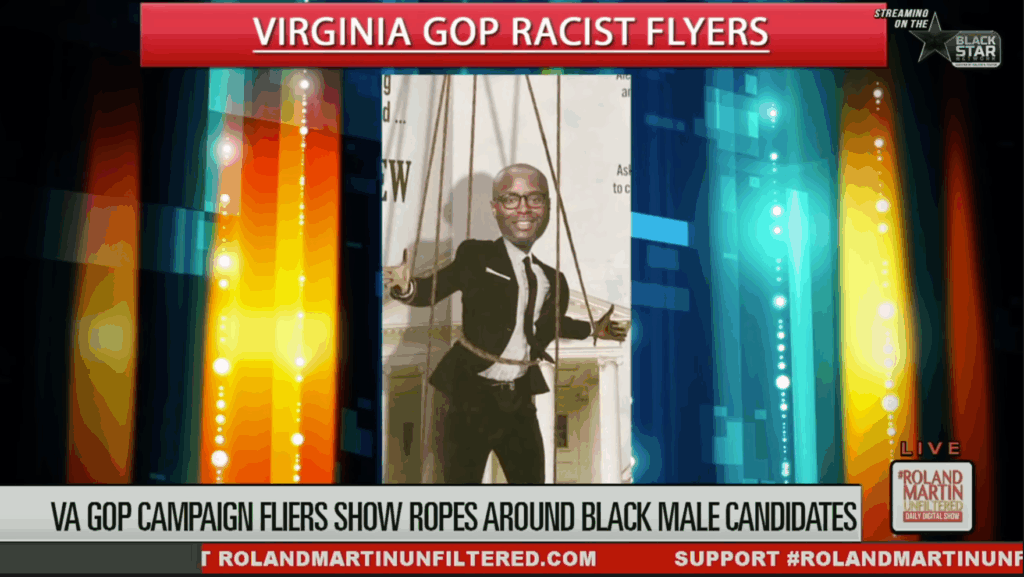 Black Virginia Democrats Call Out Republican Opponents for Flyers Featuring Black Politicians Dangling From Ropes Like Puppets