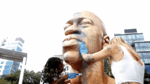 Man Arrested and Charged in Vandalism of George Floyd Statue in New York City