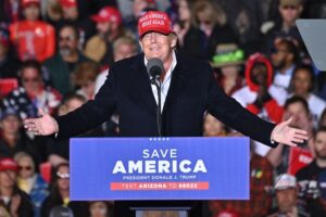 Former President Donald Trump tells A Bunch of Lies at his Rally