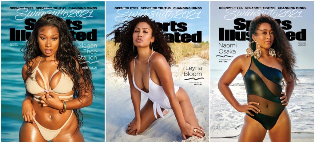 Megan Thee Stallion Makes History With Leyna Bloom and Naomi Osaka on Sports Illustrated’s 2021 Swimsuit Issues
