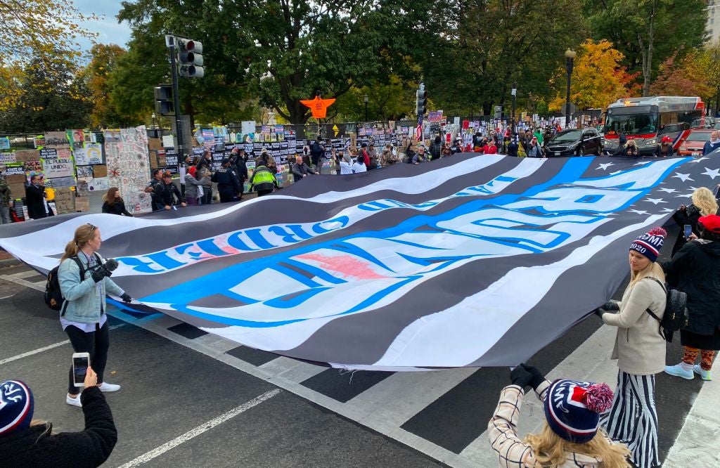 Trump Supporters Are Waving All-Black American Flags, and Here’s Why You Should Be Nervous