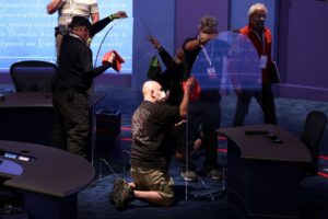 Mike Pence Objected to the Plexiglass for Tonight's Debate. Now He’s Fine With It. Could It Have Anything to Do With Stephen Miller Testing Positive for Coronavirus?