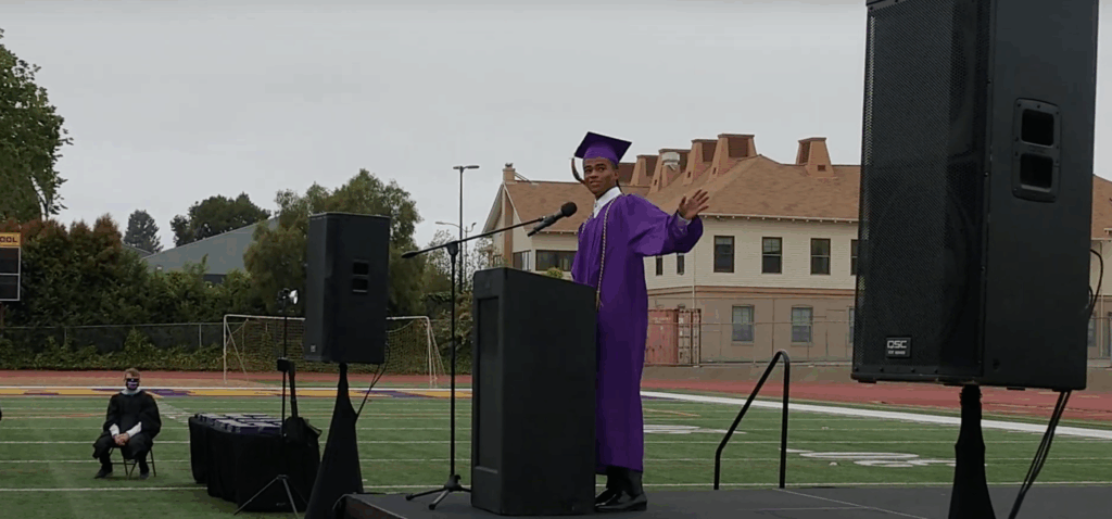 18-Year-Old Gives Inspiring Speech After Becoming 1st Black Male Valedictorian at California High School
