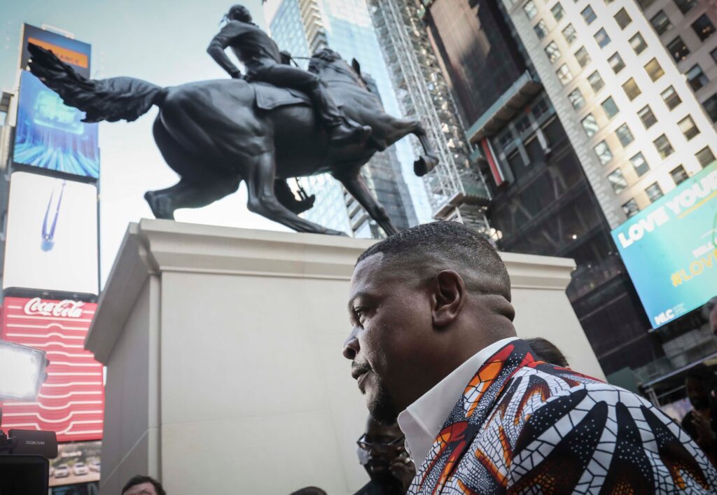 In Yo’ Face Like a Can of Mace: Kehinde Wiley Unveils Black Male Monument in Times Square