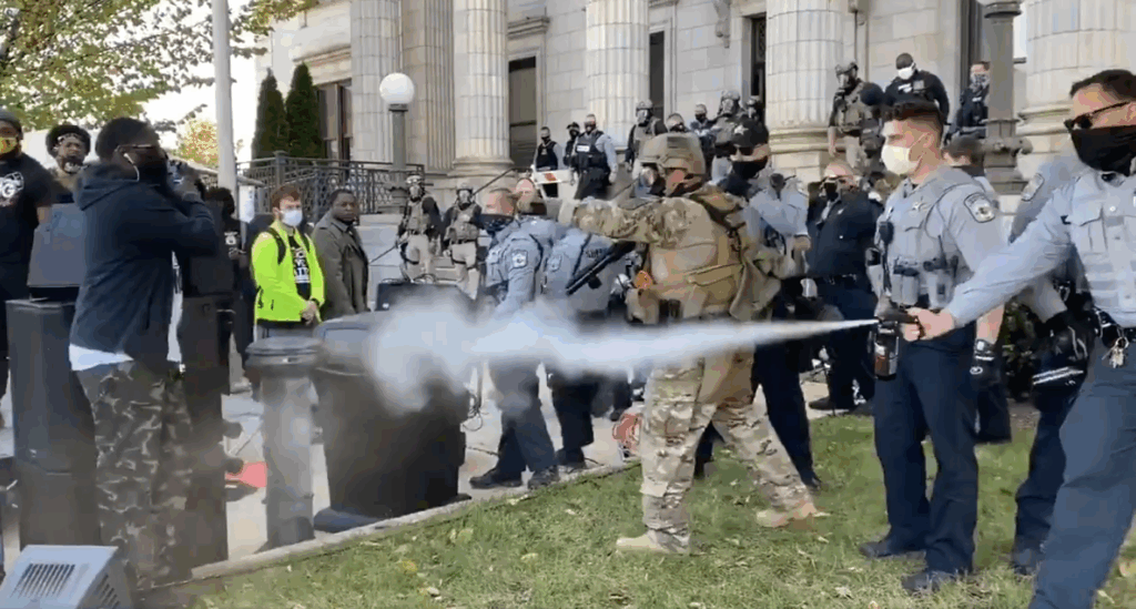 Police Pepper Spray Men, Women, and Children Marching to the Polls in North Carolina