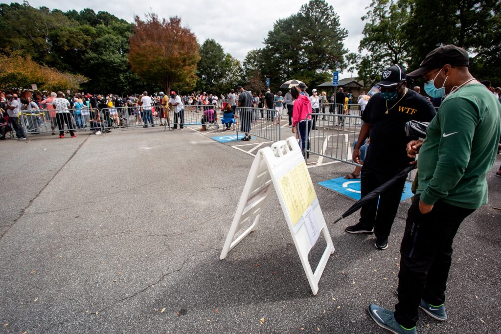 Georgia Sees Unprecedented Turnout, Long Lines on First Day of Early In-Person Voting