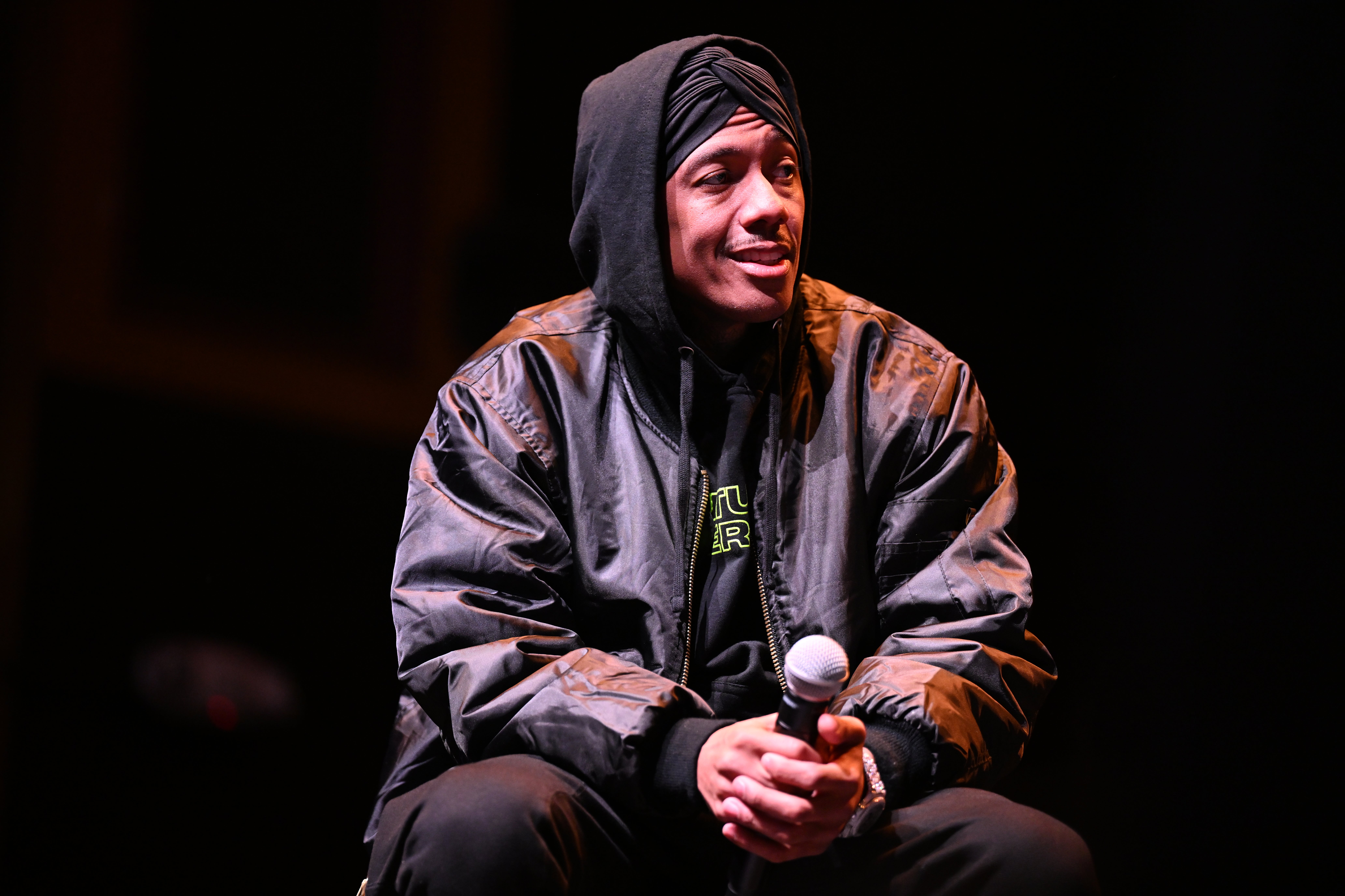 Nick Cannon speaks onstage during the Future Superstar tour at Tabernacle on March 18, 2023 in Atlanta, Georgia. Photo: Getty Images Paras Griffin